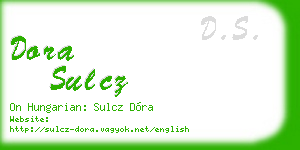 dora sulcz business card